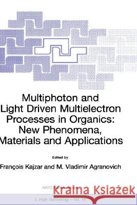 Multiphoton and Light Driven Multielectron Processes in Organics: New Phenomena, Materials and Applications: Proceedings of the NATO Advanced Research Kajzar, F. 9780792362715