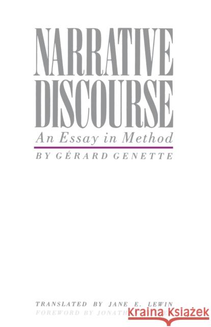 Narrative Discourse Genette, Gerard 9780801492594 Cornell University Press