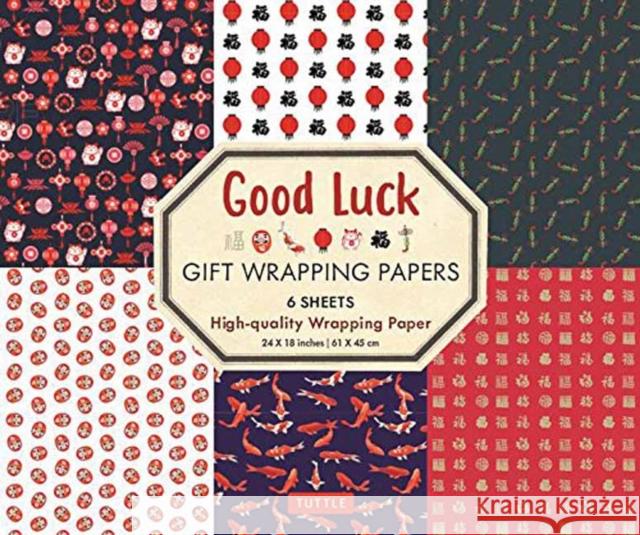 Good Luck Gift Wrapping Papers - 6 Sheets: 24 X 18 Inch (61 X 45 CM) Wrapping Paper Tuttle Publishing 9780804851152