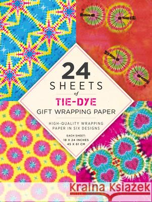 Tie-Dye Gift Wrapping Paper - 24 Sheets: 18 X 24 (45 X 61 CM) Wrapping Paper Tuttle Publishing 9780804853217