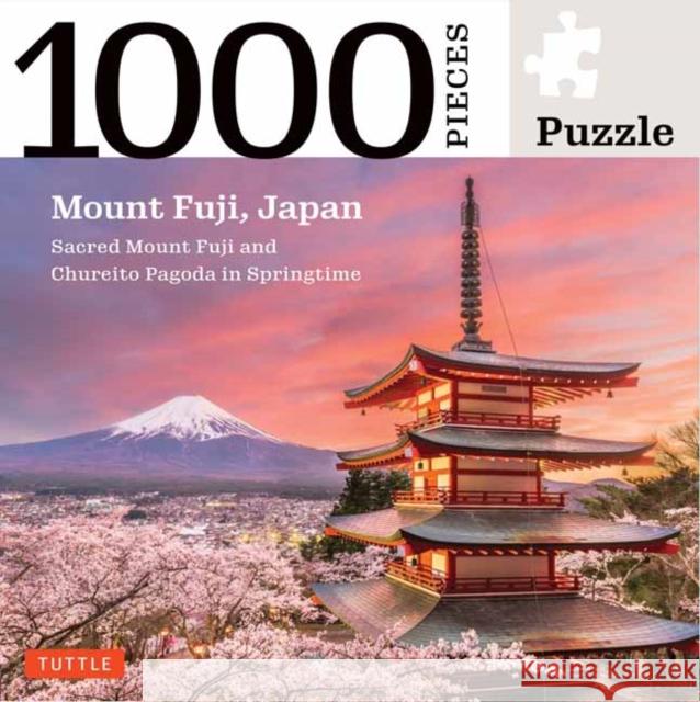 Japan's Mount Fuji in Springtime- 1000 Piece Jigsaw Puzzle: Snowcapped Mount Fuji and Chureito Pagoda in Springtime (Finished Size 24 in X 18 In) Tuttle Publishing 9780804853361