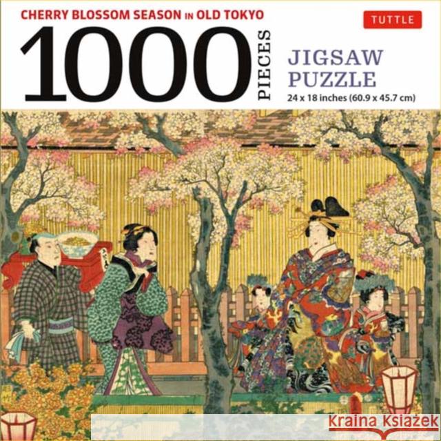 Cherry Blossom Season in Old Tokyo- 1000 Piece Jigsaw Puzzle: Woodblock Print by Utagawa Kunisada (Finished Size 24 in X 18 In) Tuttle Publishing 9780804854160