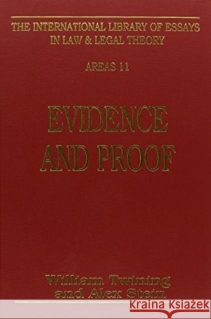 Evidence and Proof Steven Mintz William Twining Alex Stein 9780814781968 Nyu Press