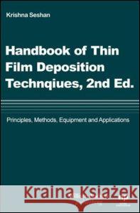 Handbook of Thin Film Deposition Processes and Techniques Krishna Seshan 9780815514428 Noyes Data Corporation/Noyes Publications