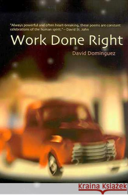 Work Done Right Dominguez, David 9780816522668 University of Arizona Press