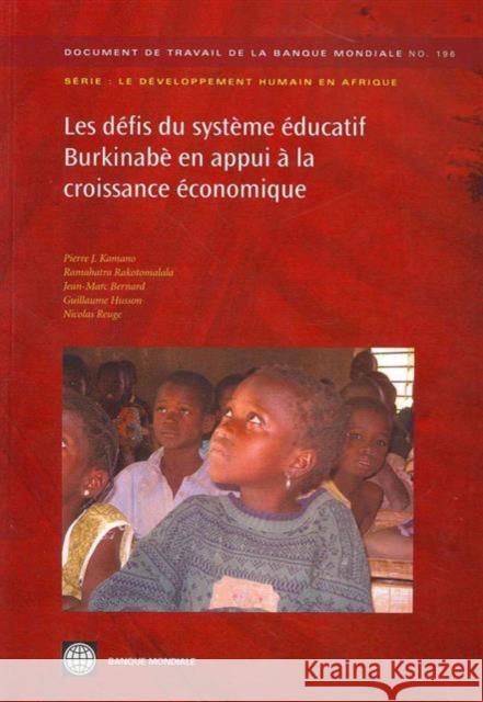 Les Défis Du Système Éducatif Burkinabè En Appui À La Croissance Économique Kamano, Pierre J. 9780821383827 World Bank Publications