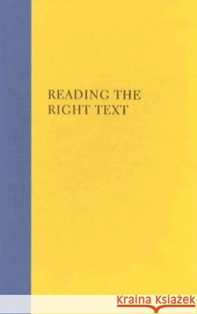 Reading the Right Text: An Anthology of Contemporary Chinese Drama Chen, Xiaomei 9780824825058 University of Hawaii Press
