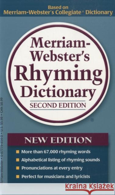 Merriam-Webster's Rhyming Dictionary Merriam-Webster 9780877798545