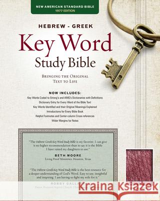 Hebrew-Greek Key Word Study Bible-NASB: Key Insights Into God's Word Spiros Zodhiates 9780899577524 AMG Publishers