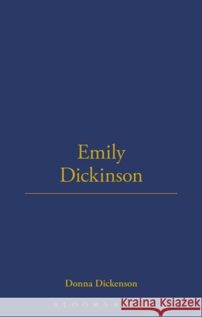 Emily Dickinson Donna Dickenson 9780907582885 Berg Publishers