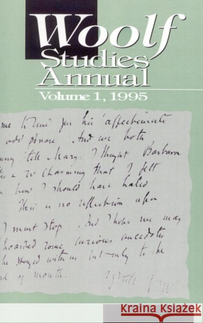 Woolf Studies Annual: 1995 Hussey, Mark 9780944473214