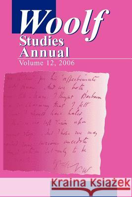 Woolf Studies Annual 12 Mark F. Hussey 9780944473757