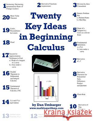 Twenty Key Ideas in Beginning Calculus Dan Umbarger John Morris Al Diaz 9780983397304 WWW.Mathlogarithms.com
