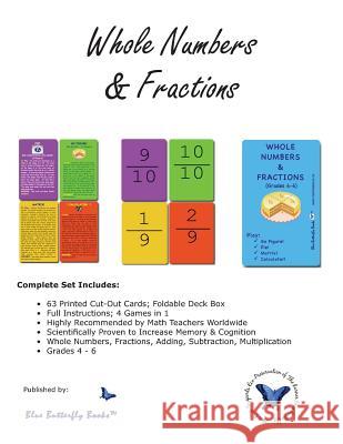 Whole Numbers & Fractions Blue Butterfly Books 9780992053017 Blue Butterfly Books
