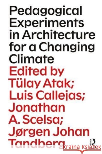 Pedagogical Experiments in Architecture for a Changing Climate  9781032398105 Taylor & Francis Ltd