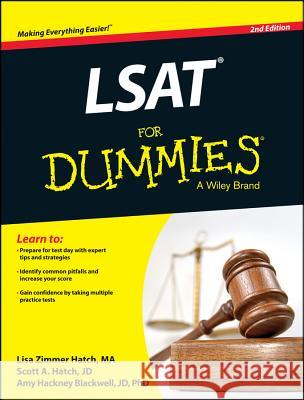 LSAT For Dummies Zimmer Hatch, Lisa 9781118678053 John Wiley & Sons