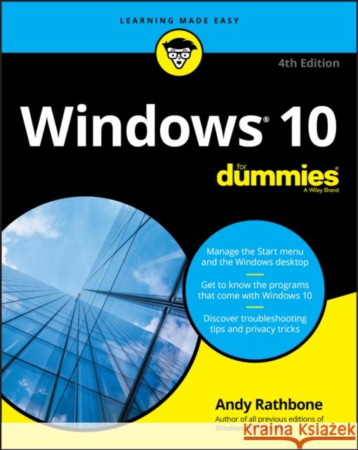 Windows 10 For Dummies Andy Rathbone 9781119679332