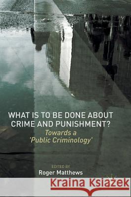What Is to Be Done about Crime and Punishment?: Towards a 'Public Criminology' Matthews, Roger 9781137572271