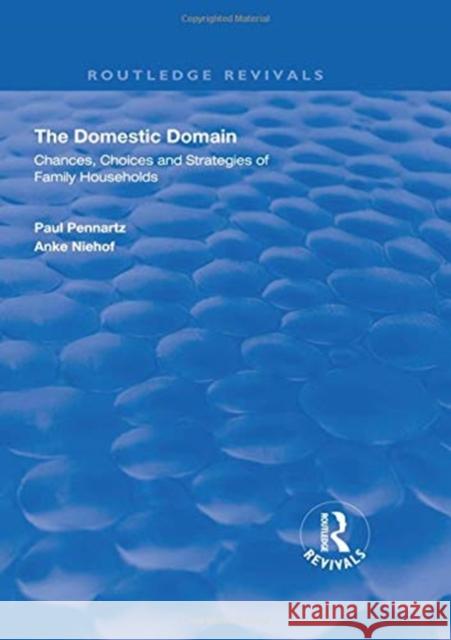 The Domestic Domain: Chances, Choices and Strategies of Family Households Paul Pennartz Anke Niehof 9781138344495 Routledge