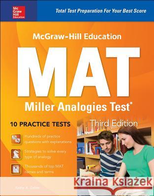 McGraw-Hill Education Mat Miller Analogies Test, Third Edition Kathy Zahler 9781259837081 McGraw-Hill Education