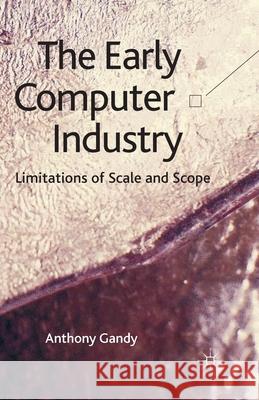 The Early Computer Industry: Limitations of Scale and Scope Gandy, A. 9781349351053 Palgrave Macmillan