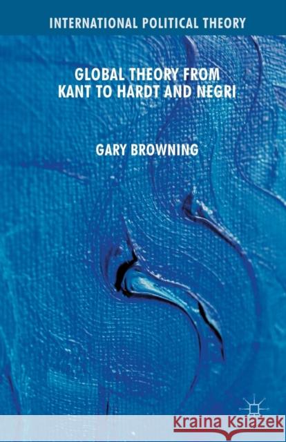 Global Theory from Kant to Hardt and Negri G. Browning   9781349357161 Palgrave Macmillan