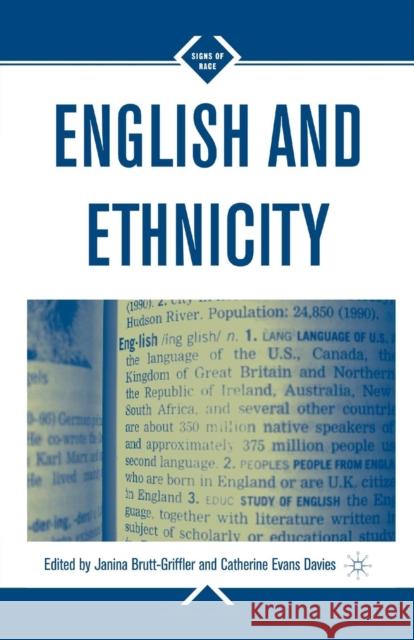 English and Ethnicity Glyn Ed. Davies Glyn Ed Davies Catherine Evans Davies 9781349388233