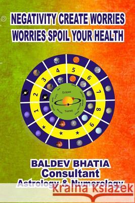 Negativity Create Worries- Worries Spoil Your Health Baldev Bhatia 9781365792007
