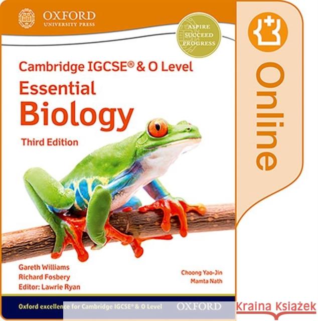 Cambridge Igcse(r) & O Level Essential Biology Enhanced Online Student Book Third Edition: Online Student Book 3rd Edition Access Code Card Ryan 9781382006071