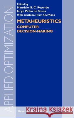 Metaheuristics: Computer Decision-Making Resende, Mauricio G. C. 9781402076534