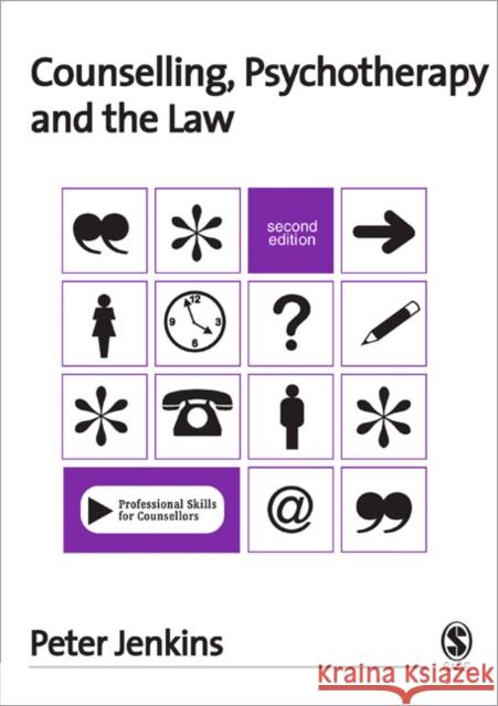 Counselling, Psychotherapy and the Law P Jenkins 9781412900065 0