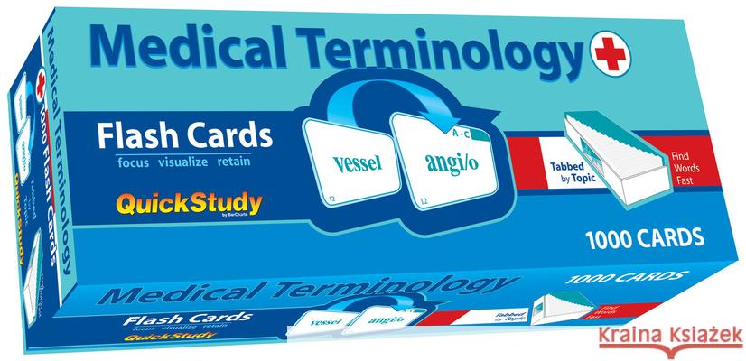 Medical Terminology Flash Cards (1000 Cards): A Quickstudy Reference Tool Corinne Linton 9781423247968 Quickstudy Reference Guides