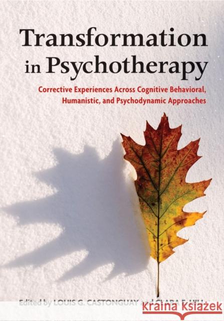 Transformation in Psychotherapy: Corrective Experiences Across Cognitive Behavioral, Humanistic, and Psychodynamic Approaches Castonguay, Louis G. 9781433811593 American Psychological Association (APA)