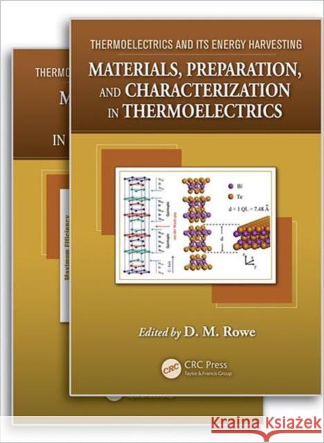 Thermoelectrics and Its Energy Harvesting, 2-Volume Set Rowe, David Michael 9781439840412
