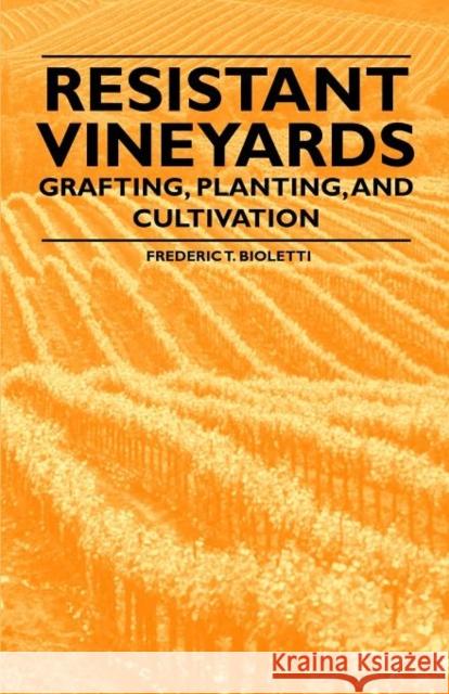 Resistant Vineyeards - Grafting, Planting, and Cultivation Frederic T. Bioletti 9781446533833 Holyoake Press