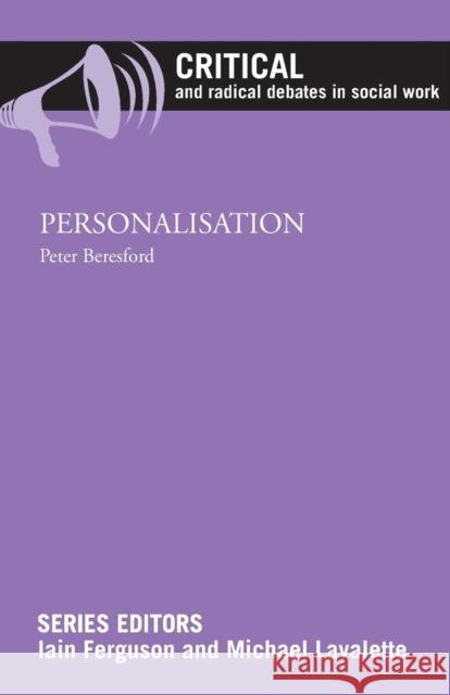 Personalisation Peter Beresford 9781447316145