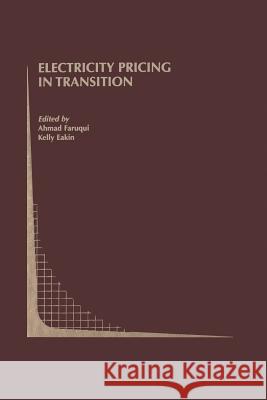 Electricity Pricing in Transition Ahmad Faruqui Kelly Eakin 9781461352617 Springer