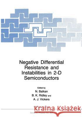 Negative Differential Resistance and Instabilities in 2-D Semiconductors N. Balkan B. K. Ridley A. J. Vickers 9781461362203 Springer