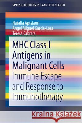Mhc Class I Antigens in Malignant Cells: Immune Escape and Response to Immunotherapy Aptsiauri, Natalia 9781461465423 Springer
