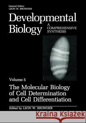 The Molecular Biology of Cell Determination and Cell Differentiation: Volume 5: The Molecular Biology of Cell Determination and Cell Differentiation Browder, Leon W. 9781461568193 Springer