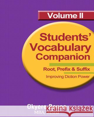 Students' Vocabulary Companion 2 Mba Okyere Bonna 9781477423158 Createspace