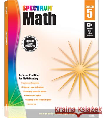 Spectrum Math Workbook, Grade 5 Spectrum 9781483808734 Spectrum