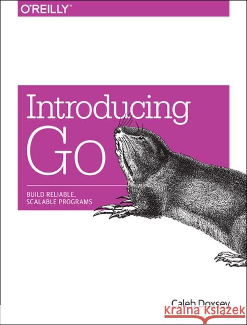 Introducing Go: Build Reliable, Scalable Programs Doxsey, Caleb 9781491941959 John Wiley & Sons