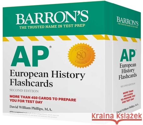 AP European History Flashcards, Second Edition: Up-To-Date Review + Sorting Ring for Custom Study David Phillips 9781506279862
