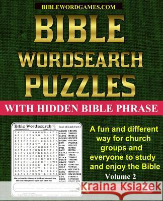 Bible Word Search Puzzles Volume 2 Gary Watson 9781516889778