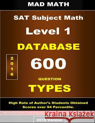 L-1 SAT Subject Database John Su 9781517122096 Createspace