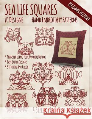 Sea Life Hand Embroidery Patterns Stitchx Embroidery 9781530961740