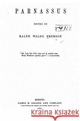 Parnassus Ralph Waldo Emerson 9781532838323