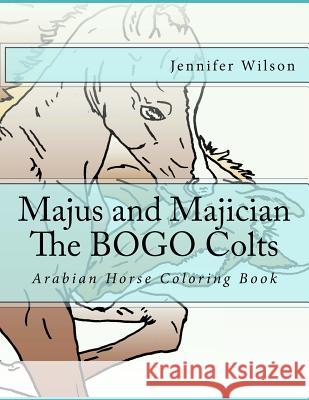 Majus and Majician Twin Colts Coloring Book: Horse Coloring Fun Jennifer Wilson 9781533102164