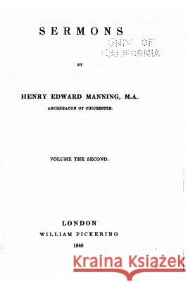 Sermons Henry Edward Manning 9781533682284